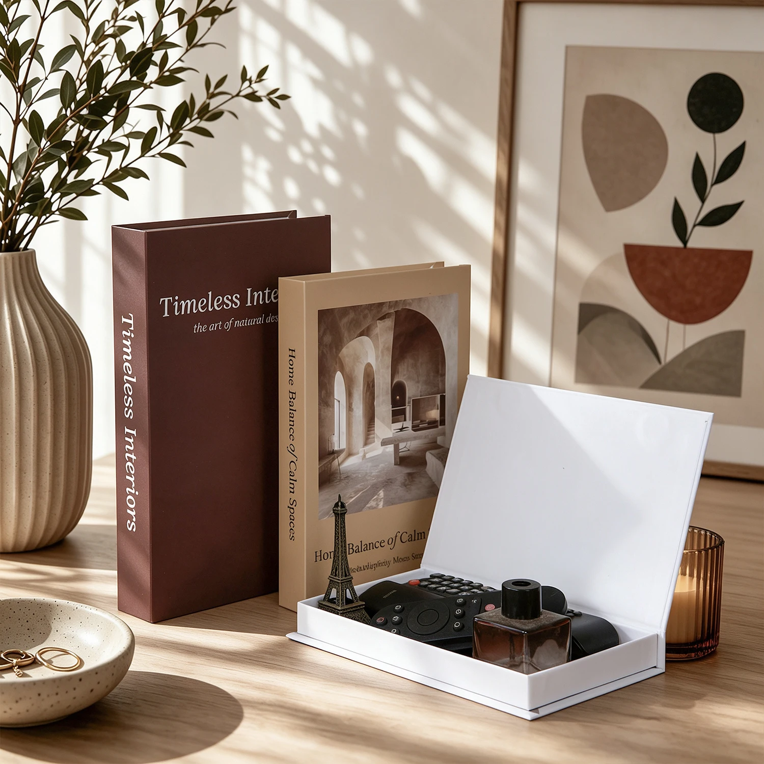 3Pcs Luxury Openable Fake Books Living Room Decoration with Emotional Value Lazy Person Coffee Table Space Decoration Solutions