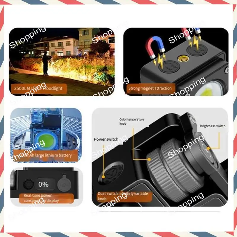 M20K 3500LM Ultra Bright Mini Camping Light USB-C Rechargeable 5 Light Modes Portable For Outdoor Emergency Silver