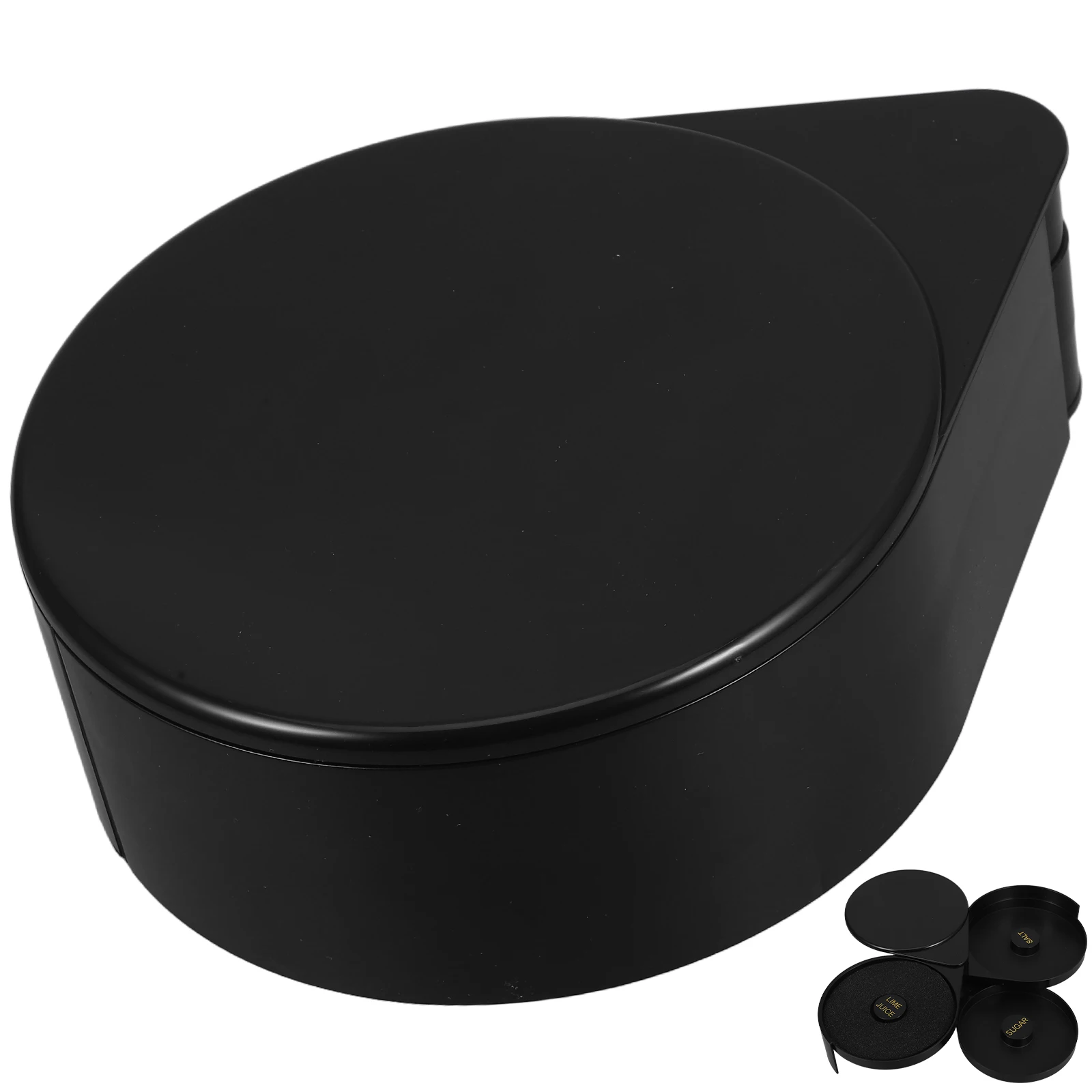 

Plastic Seasoning Box 3 Tier Salt Rimmer Compact Reliable Tight Lid Cocktail Bar Accessories Margarita Glass Storage