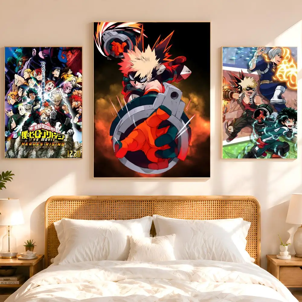 Anime B-Bakugo Katsuki Poster 1PC HD Matte Peel And Stick Wall Decor For Bedroom Living Room Dorm Office