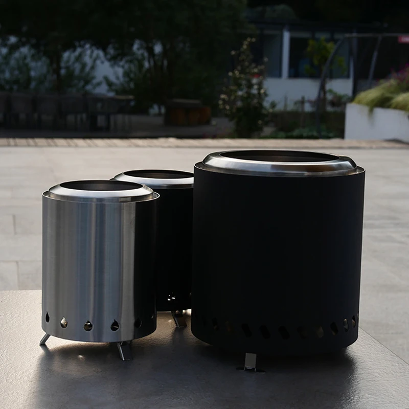 حار بيع الجدول حفرة النار المنقولة نوع جديد دخاني حفرة النار في الهواء الطلق حرق الخشب التخييم مواقد الفولاذ المقاوم للصدأ