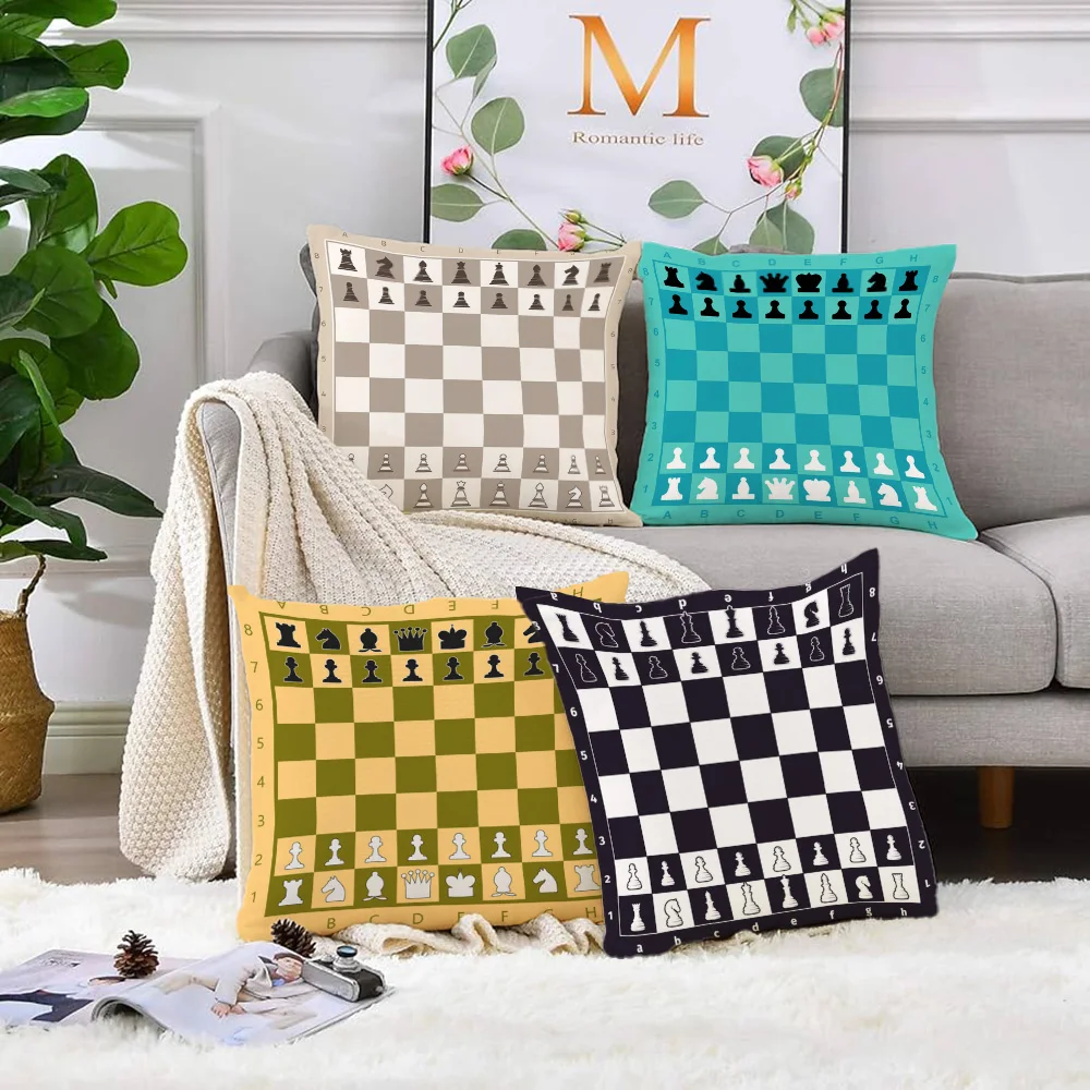 Chess Board Decorative Pillows for Bed Cushion Cover Cushions Covers Pillow Cases Twin Size Bedding Sofa