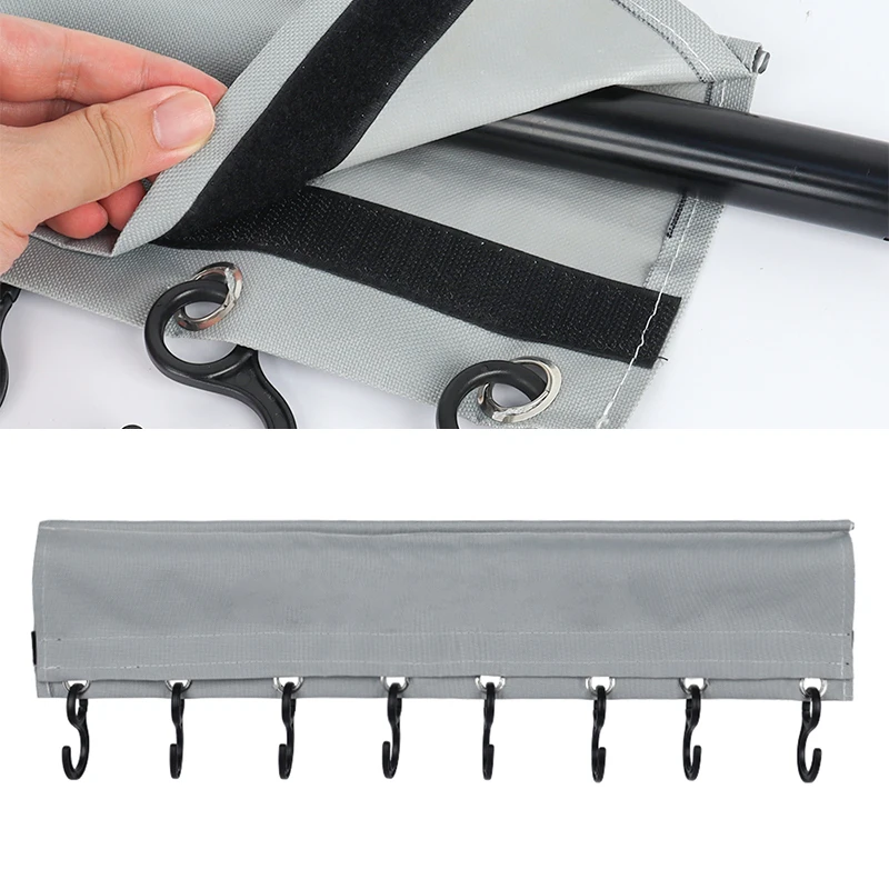 

8 Hooks Rail With Keder/Piping Camping Coat Hooks Racks For Caravan Motorhome Keder Piping Rail Strips Or Tent Roof Poles