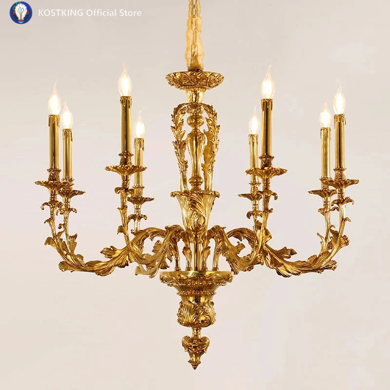 Baroque Light Antique Pendant Lamp Candle Chandelier Lighting Traditional Chandeliers For Living Room