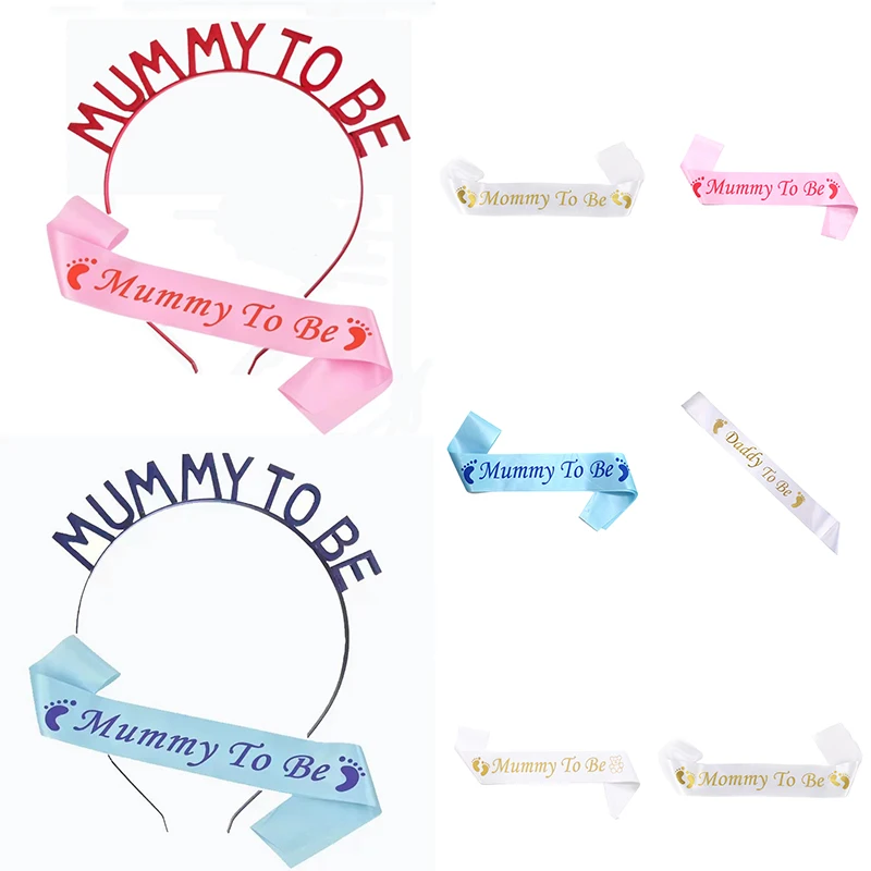 1pcs Mommy Mum To Be SASH เด็กทารกเด็กผู้หญิง Baby Shower ตกแต่ง SASH ทารกแรกเกิดตกแต่งมารยาทเข็มขัด