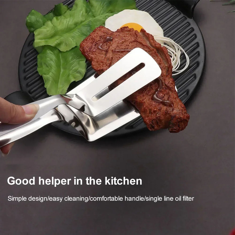 Cooking Scraper 3-in-1 Steak Clip Home Kitchen Slotted Clamp Design Comfortable Grip Dishwasher Safe For Cooking