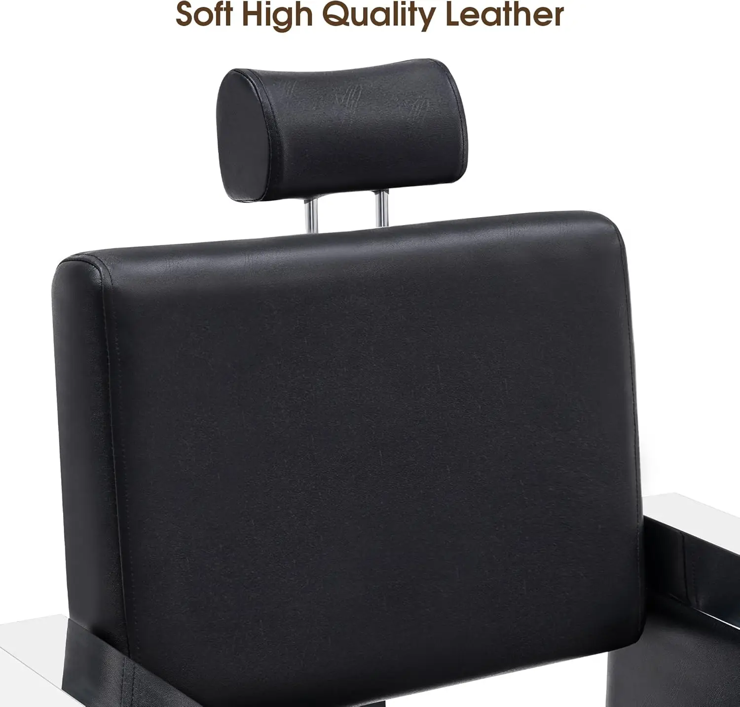 BarberPub Silla de barbero hidráulica reclinable clásica Silla de spa para salón Equipo de belleza para peinado 3018 (negro)