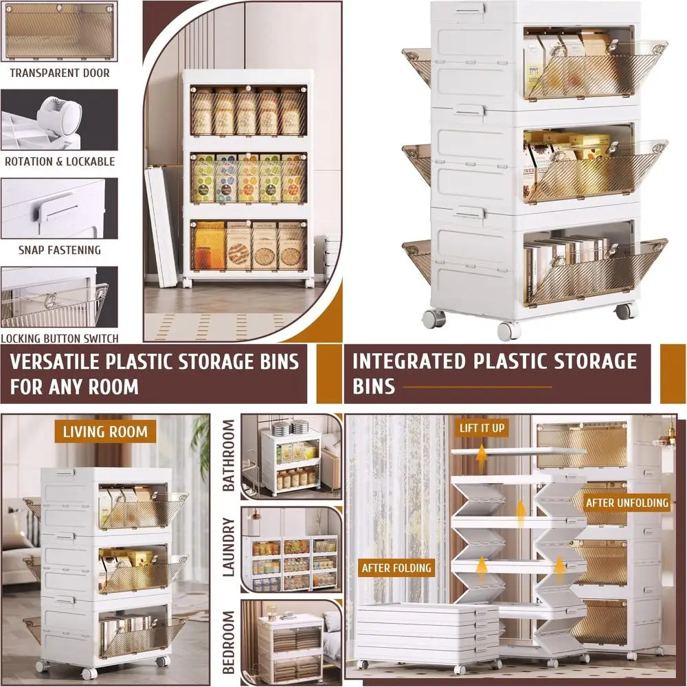 

Штабелируемые пластиковые контейнеры для хранения вещей на 67 литров для организации дома и офиса