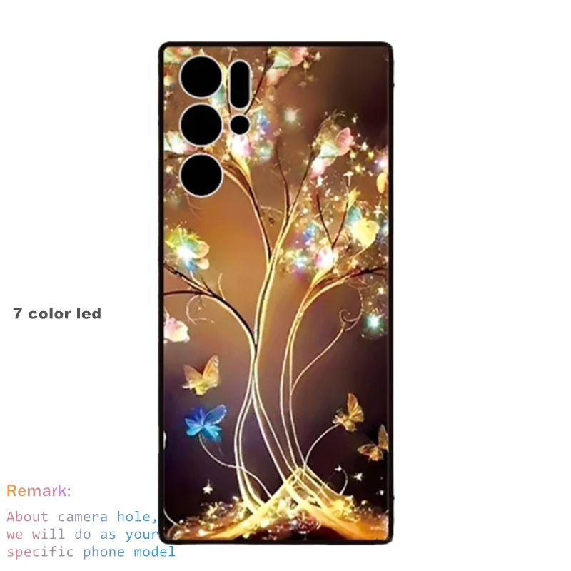 ل Nubia Red Magic 10 9 8 Pro Flash مضيئة كونكه مقاومة للصدمات Fundas لـ ZTE Redmagic 10S 9s 8s Pro Plus LED حافظة على شكل فراشة