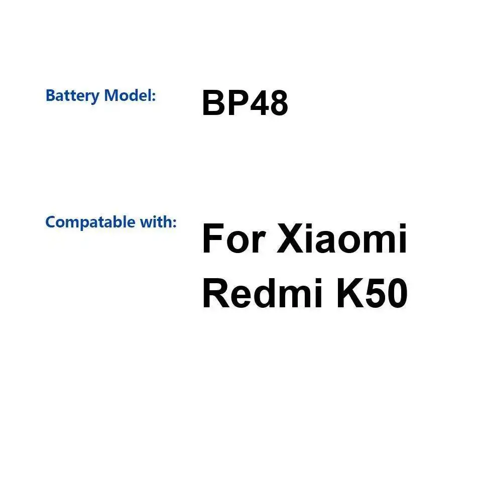 

Для Xiaomi Redmi K50 аккумулятор мобильного телефона 2350 мАч экологически чистый BP48