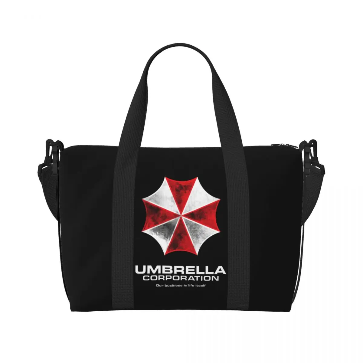

Custom Umbrella Corporation Beach Tote Bag Women Video Game Big Compartment Gym Beach Travel Bags