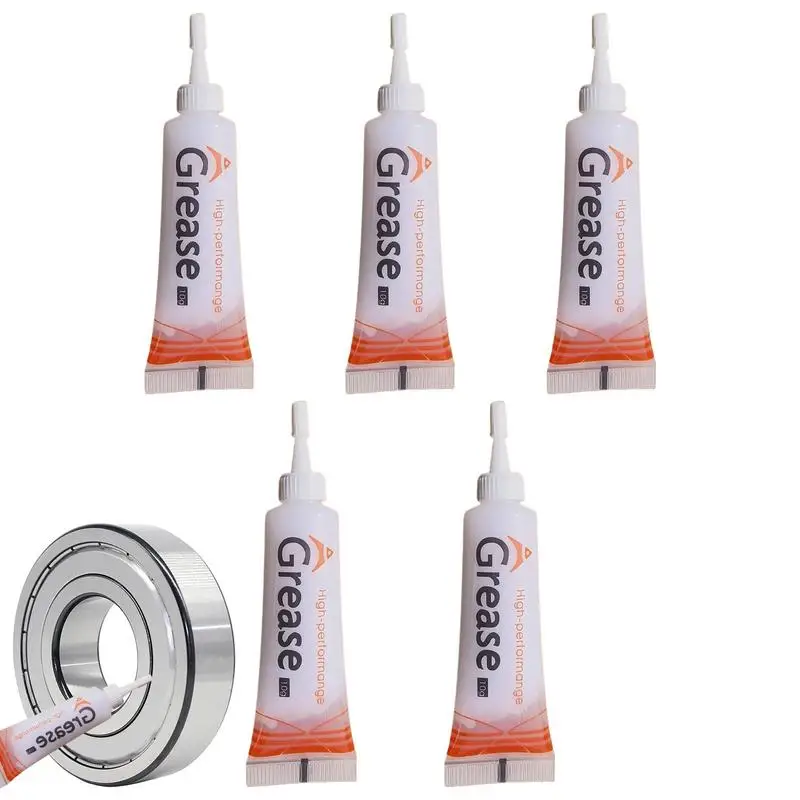 5 Pcs Wheel Bearing Grease Waterproof White Lubricant Grease Tool Multi Purpose Door Hinge Lubricant for cars  Motor Gear