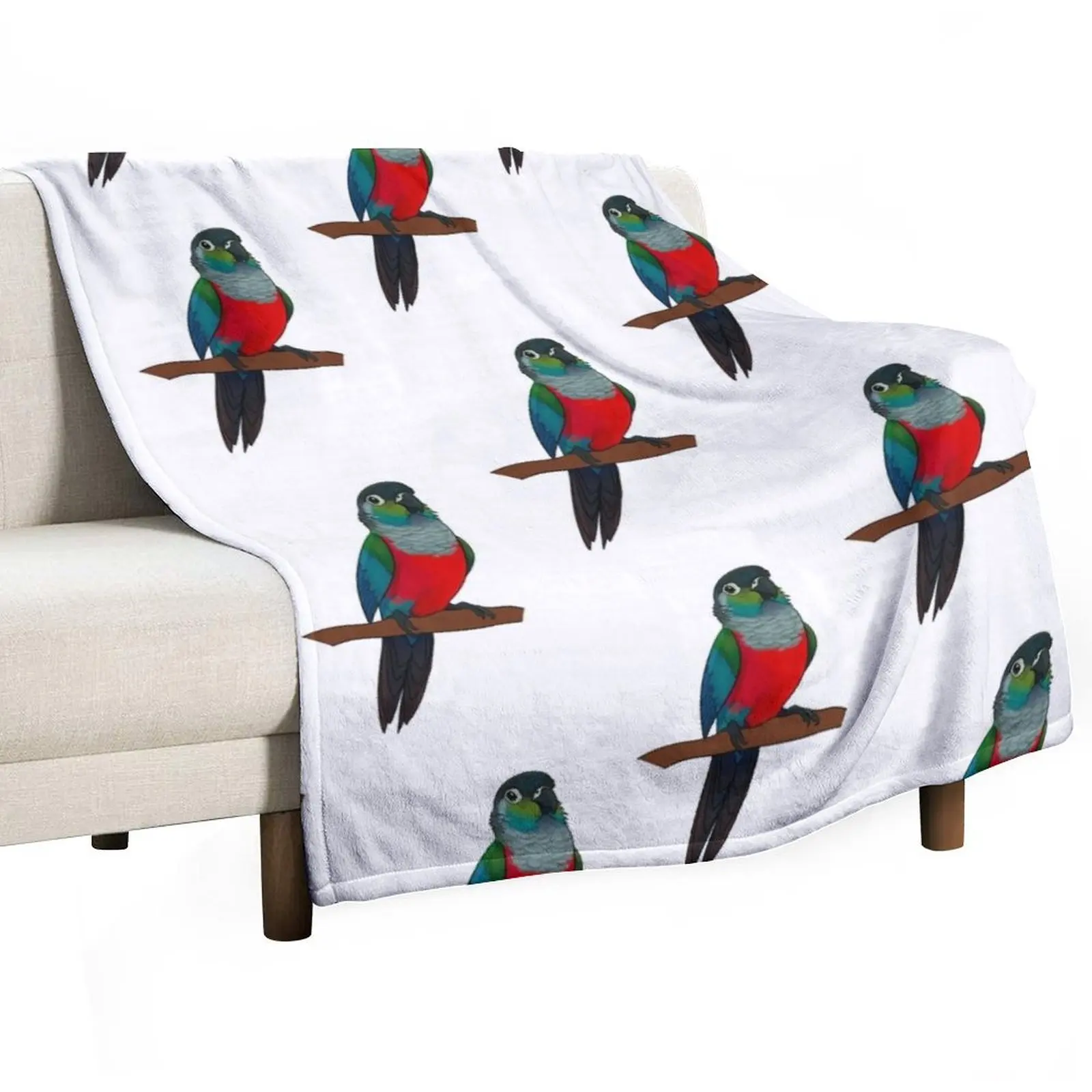 Crimson bellied conure Throw Blanket Plush for winter Giant Sofa For Baby Picnic christmas decoration Blankets