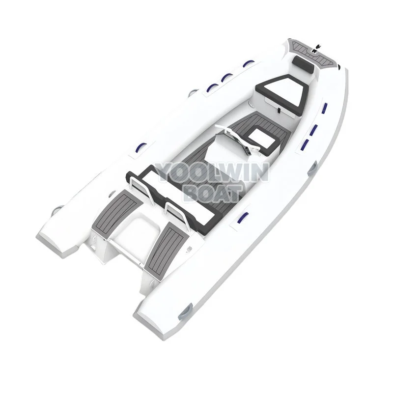 High Durability SP480 Aluminum Semi Rigid Inflatable Boat Rowing Boat for Leisure & Fishing