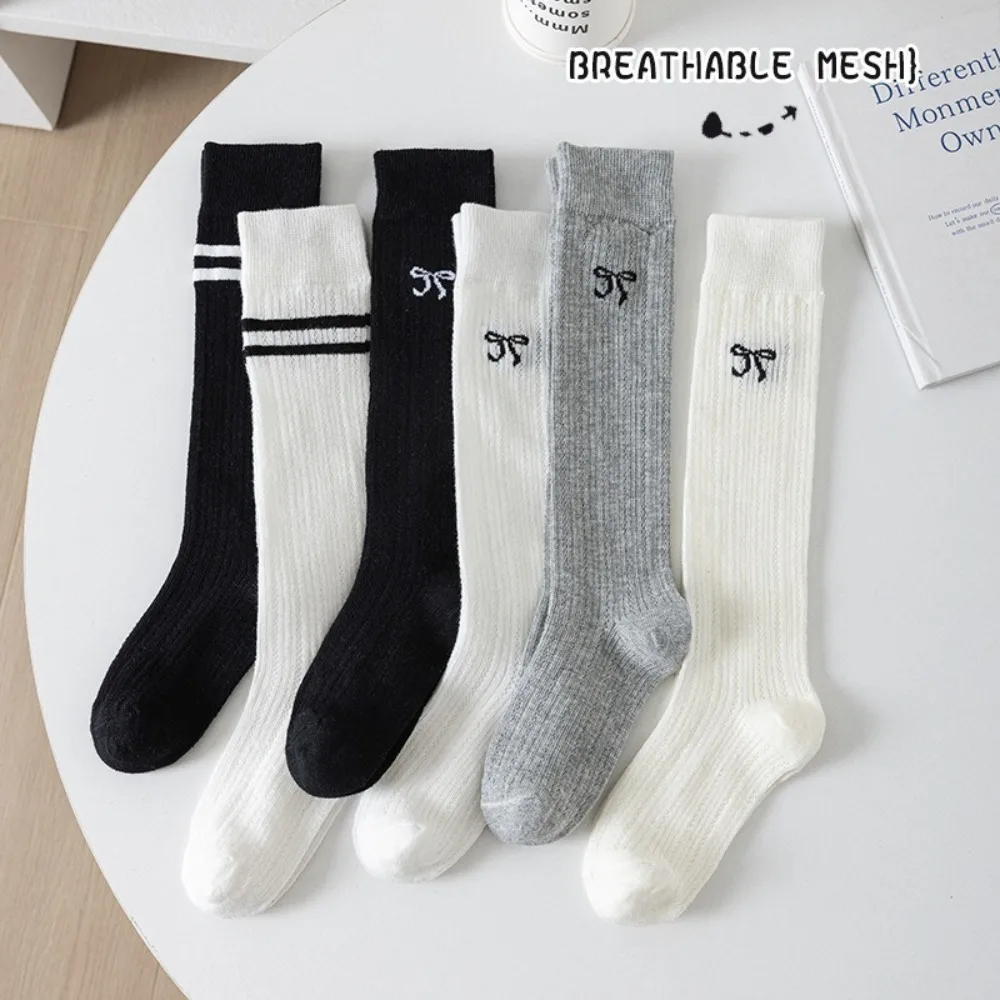

Fashion Cotton Long Socks Solid Color Knee Sock Solid Mesh Sock Girl