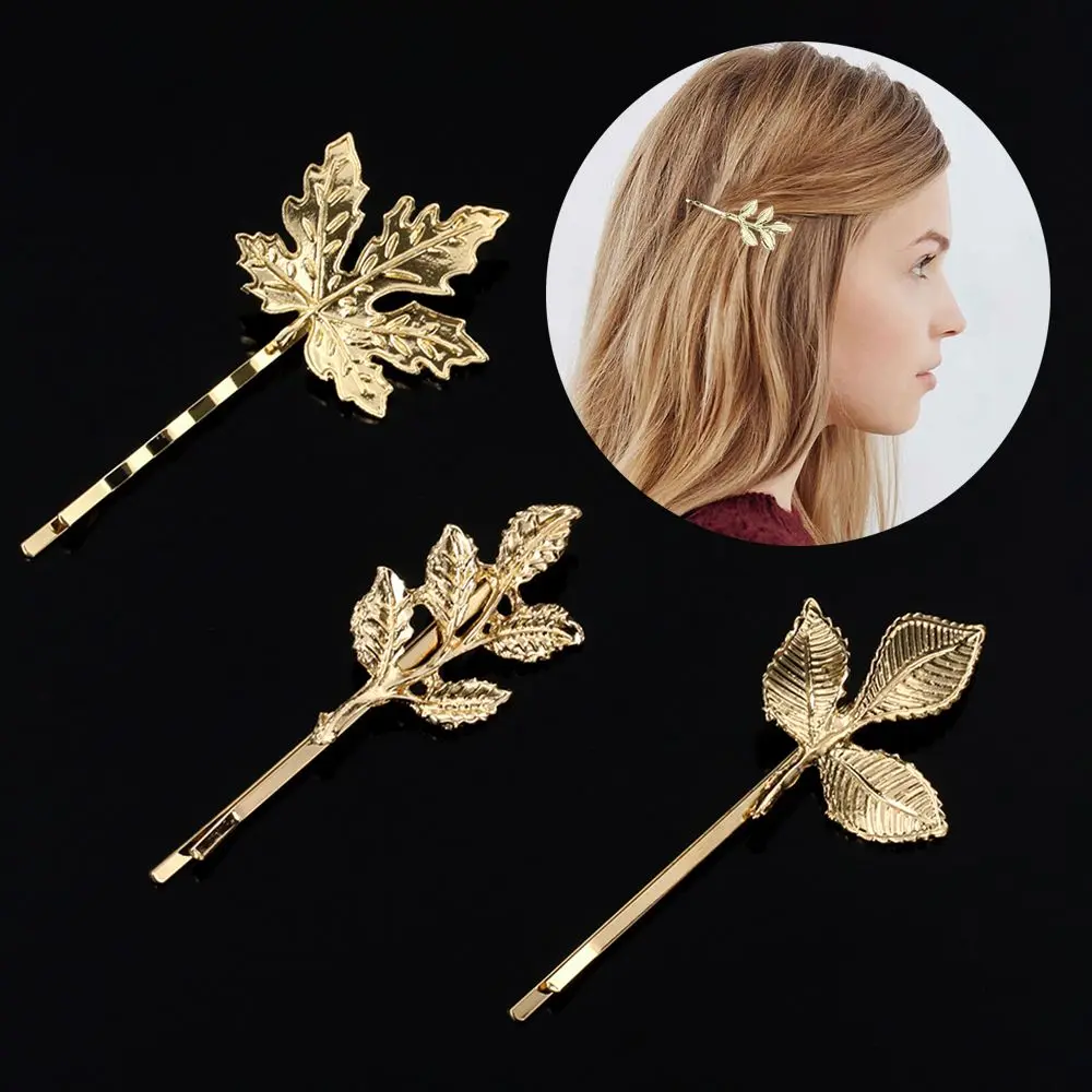 Hair Accessories Metal Bobby Pin Barrettes Bride Hairpins Women Hair Clip Leaf Shape Women Hair Clip