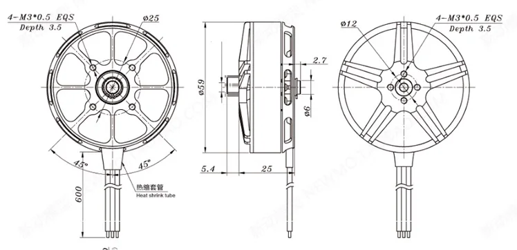 5210 KV300 فرش السيارات ل مولتيكوبتر كوادكوبتر هيكسابتر Rc الطائرة بدون طيار الطائرات عزم دوران كبير اكسسوارات المحرك طائرة