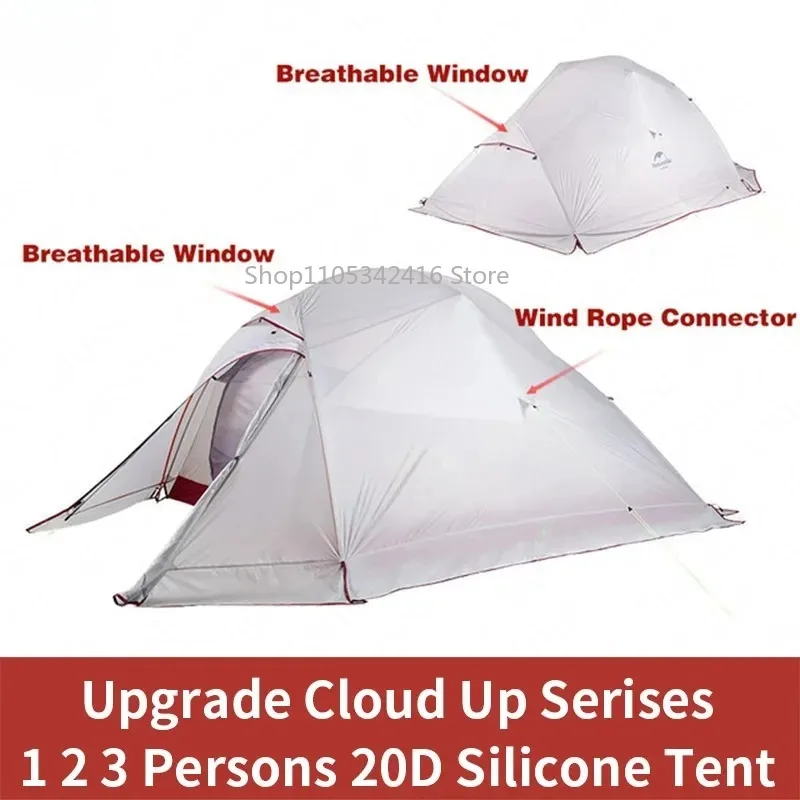 Lightweight Outdoor Camping Tent, Ultralight Portable Shelter with Mat for Hiking Travel Multi-Person Use