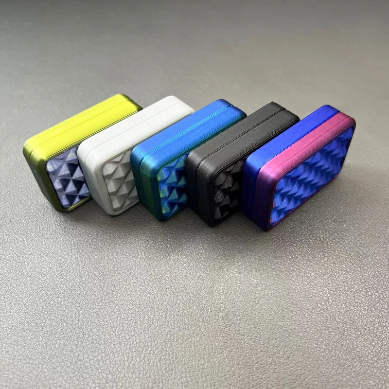 1pcs EDC Card Push 3D Printed Fingertip Gyroscope Rotating Coin Stress Relieving Toys Gift for Boys and Girls Fidget Spinner