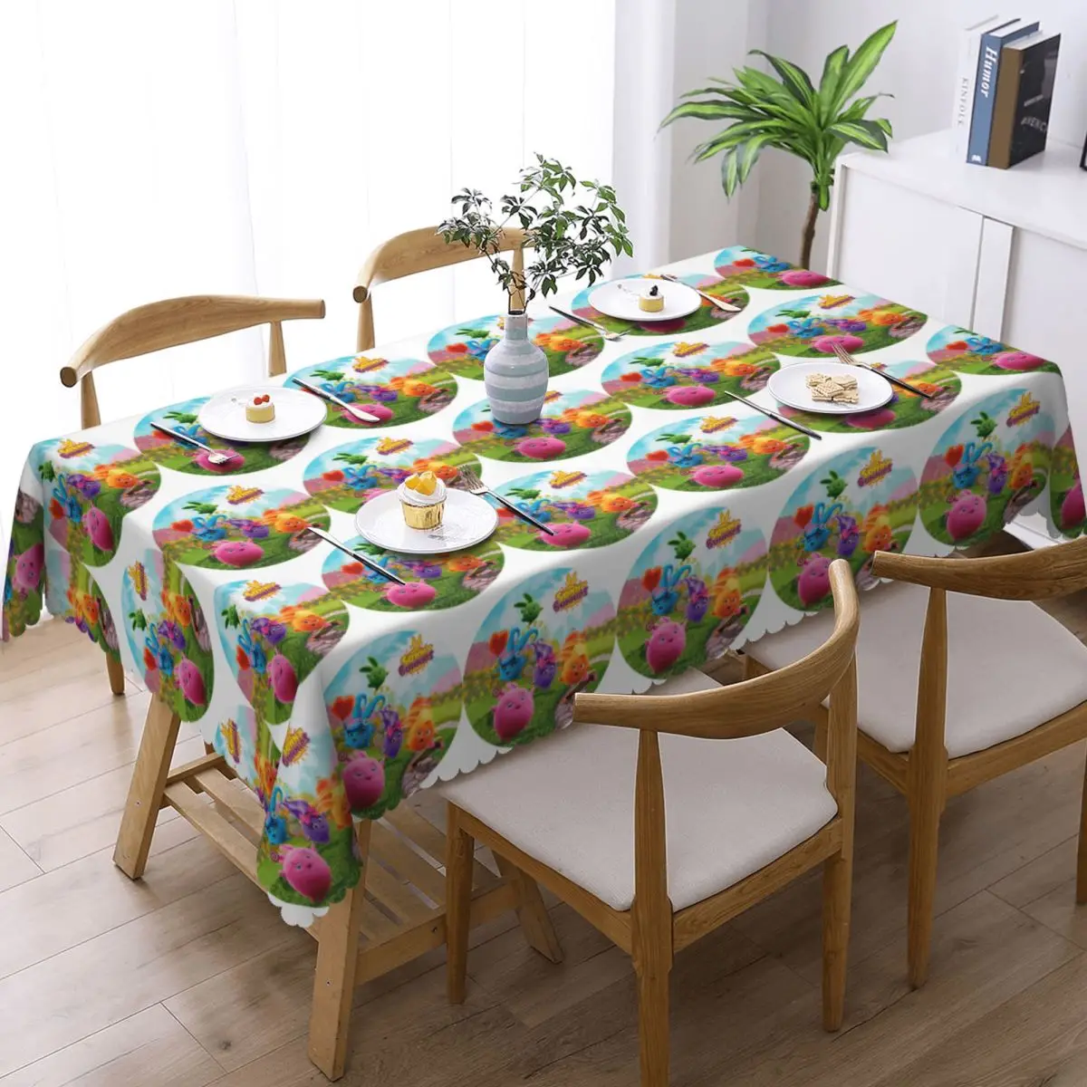 Sunny Bunnies Anime Tablecloth Restaurant Kitchen Rectangular Tablecloth Festival Party Decorations Outdoor Dining Table Cover