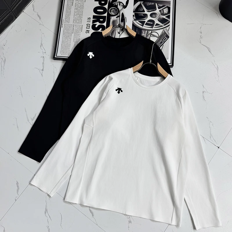 Men's and women's outdoor sports T-shirt round neck long-sleeved top 2026 autumn fashion new style DESCENTE