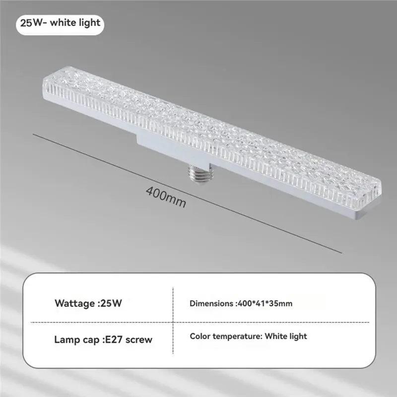 24-Hour Delivery E27 LED Lamp Strip Tube 25W AC 85-265V 6500K 360° Adjustable Direction Cold White Long Crystal Bulb 40CM