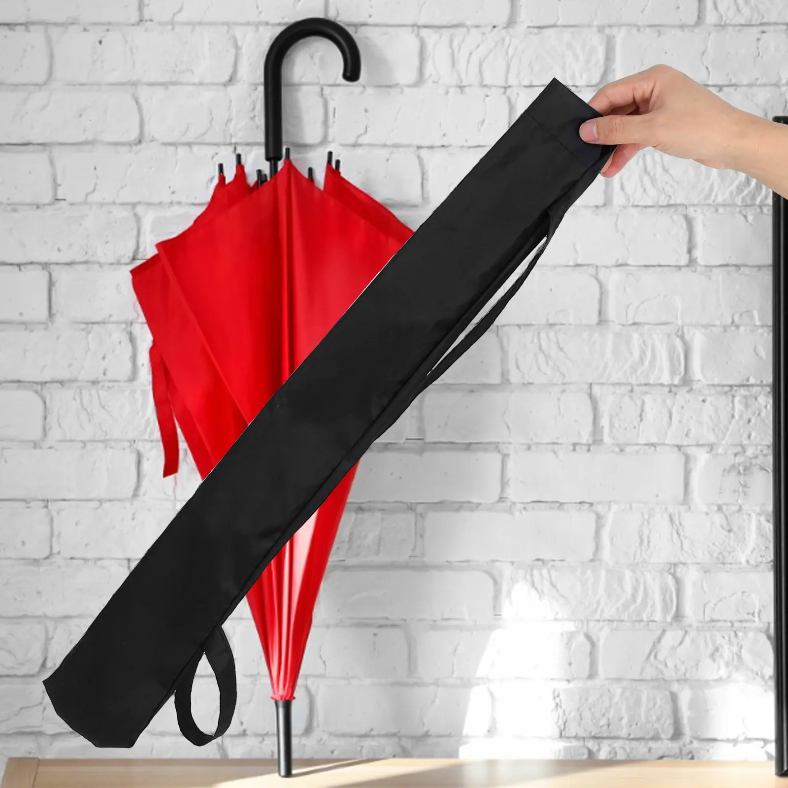 Waterproof Reverse Umbrella Cover Sleeve with Adjustable Shoulder Strap for Wet Umbrellas Car Travel Outdoor Storage Portable