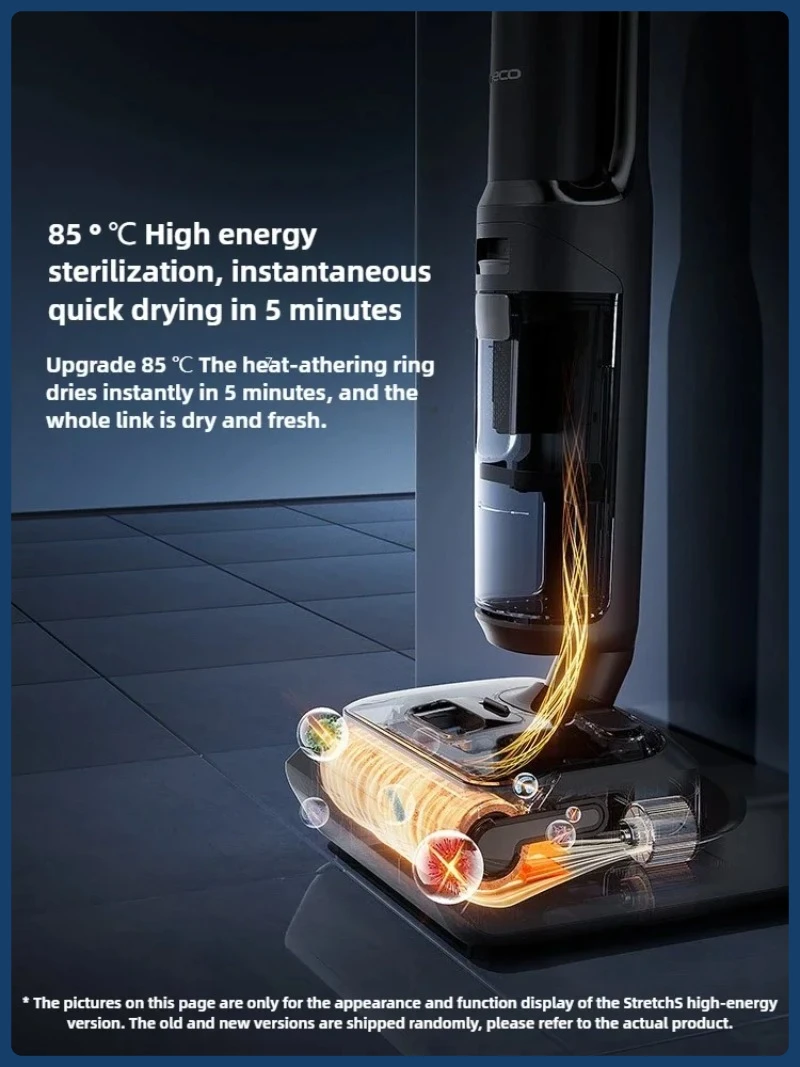 Tineco Stretch S 무선 걸레 진공 360 플렉스 디자인 0 6L 물 탱크 자체 청소 애완 동물 털 얼룩에 이상적