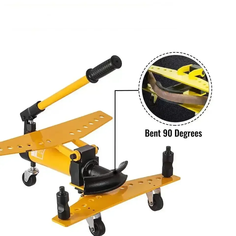 10Ton Manual Hydraulic Pipe Bender Steel Copper Tube Bending Tools with 13-34mm Bending Die Integral Machine