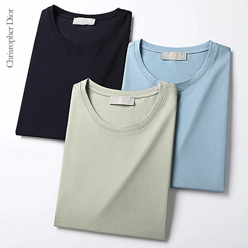 

Dave&Di Men's wholesale men's t-shirts summer solid color clothes Modal round neck men's short sleeves