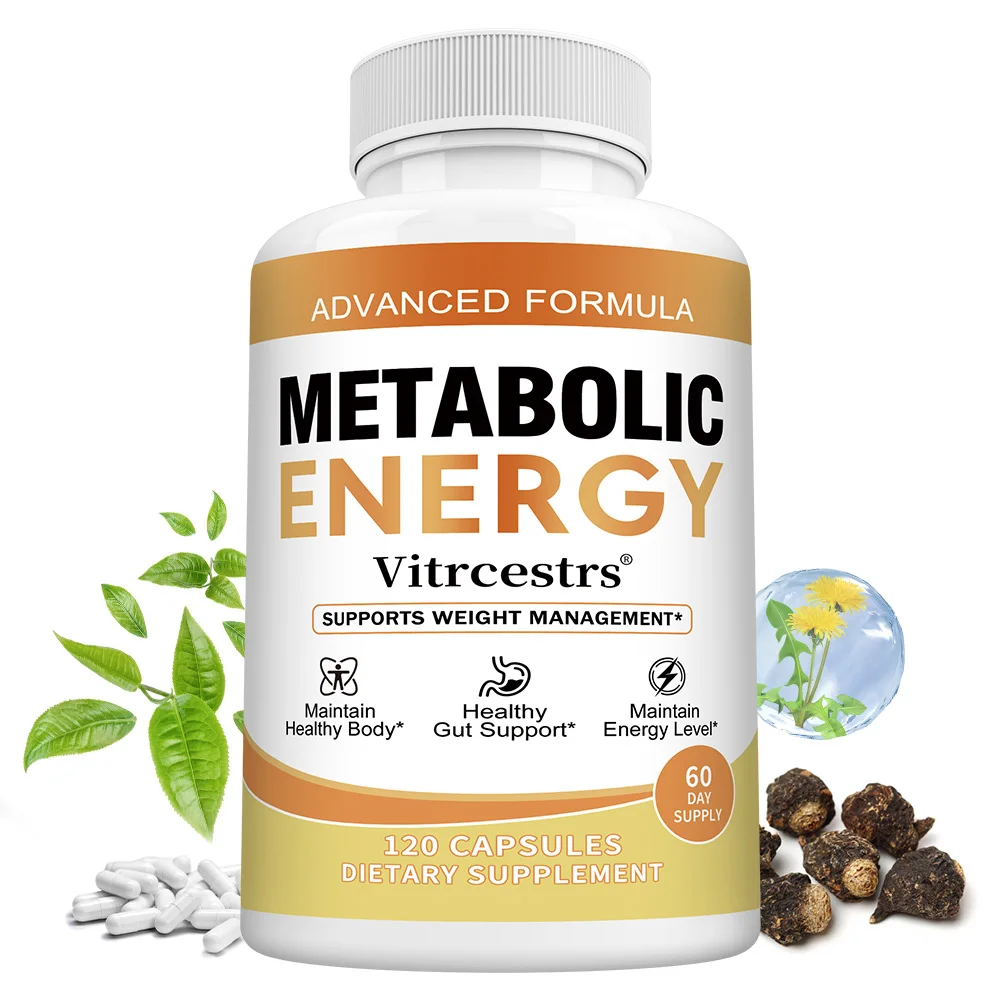 Energy and Metabolism Complex Capsules Relieve Fatigue, Reduce Stress, Boost Energy, and Improve Mood