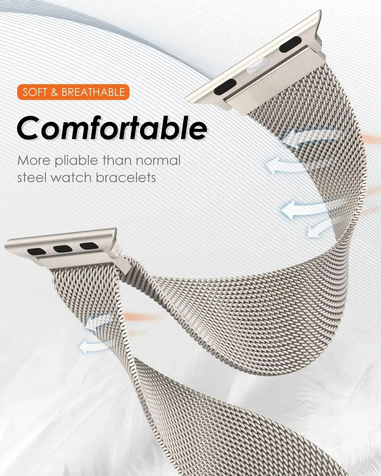 Cinturino ad anello milanese per cinturino Apple Watch 49mm 44mm 40 45mm 41mm Bracciale in metallo acciaio inossidabile Iwatch Serie 10 46mm 42mm Ultra2