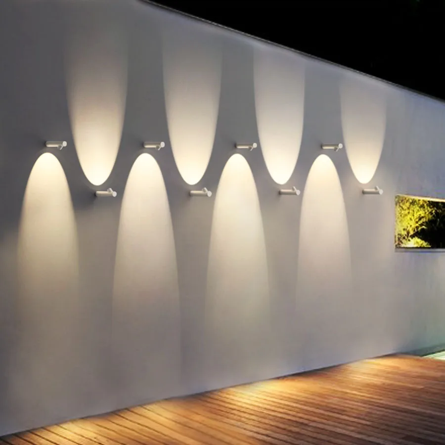 Lámpara de pared LED nórdica para dormitorio, candelabro de mesita de noche, iluminación moderna para escaleras, luz de pared para patio, balcón, terraza y porche