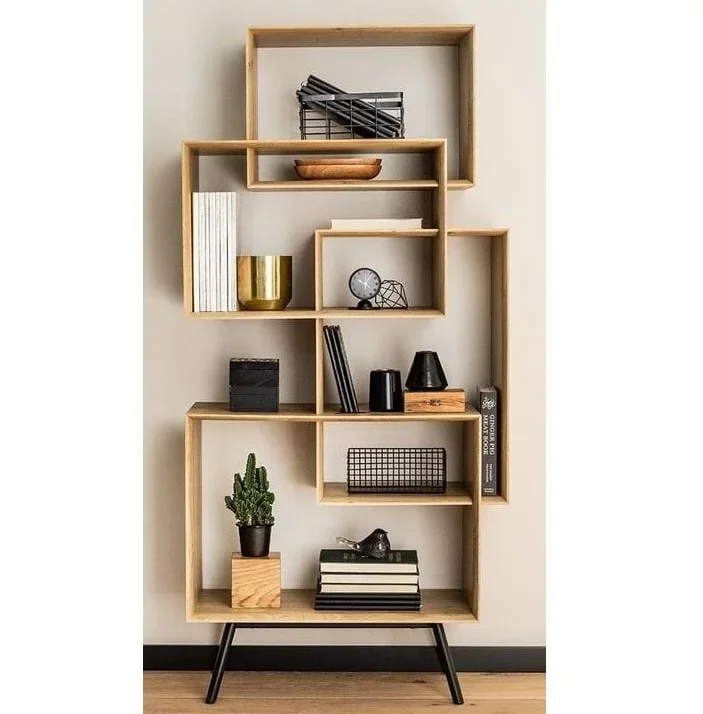 Hot Selling Modern Luxury Solid Mango Wood Bookcase High Quality Bookrack for Living Home Office Laundry Quality Furniture