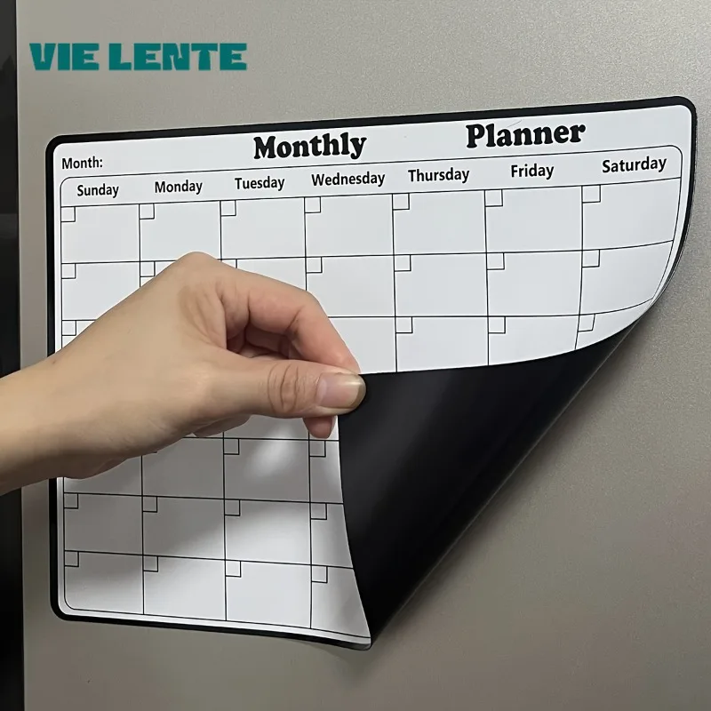 Magnetic Refrigerator Dry Erase Calendar Monthly Planner Whiteboard Record Message Board Memo Pad Fridge Magnets Kitchen Decor