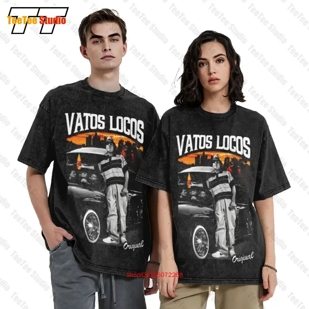Vatos Locos Original Low Rider Vintage Oversized T-Shirt Print On Shaka Wear Heavyweight I971