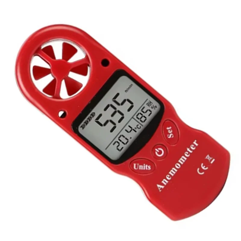 

AT02-Mini Multipurpose Anemometer Digital Anemometer LCD Wind Speed Temperature Humidity Meter With Hygrometer Thermometer