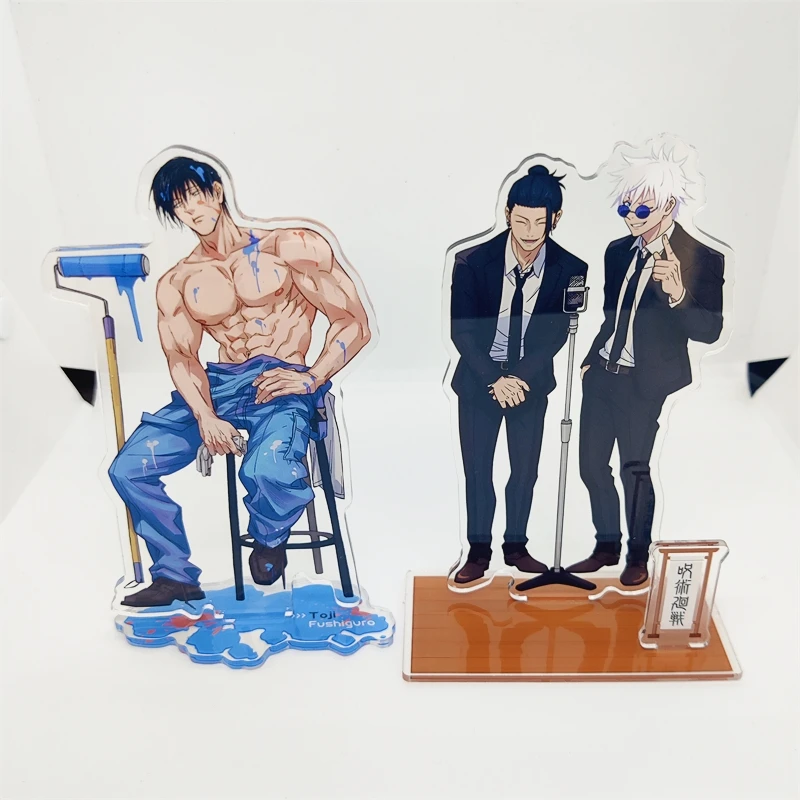 New Anime Figure Acrylic Stand Itadori Yuji Fushiguro Megumi Gojo Fushiguro Toji Model Desk Decor Standing