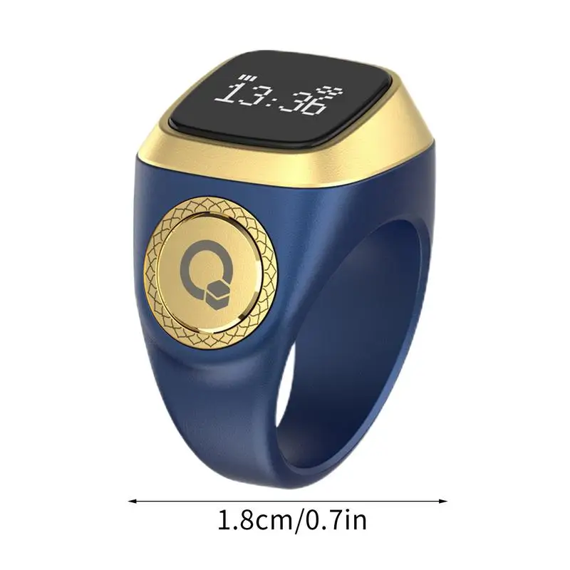 خاتم ذكي للمسلم مقاوم للماء ، عداد عد تسبيح ، تذكير وقت الصلاة ، حلقة رقمية بتسبيح BT ، جديد