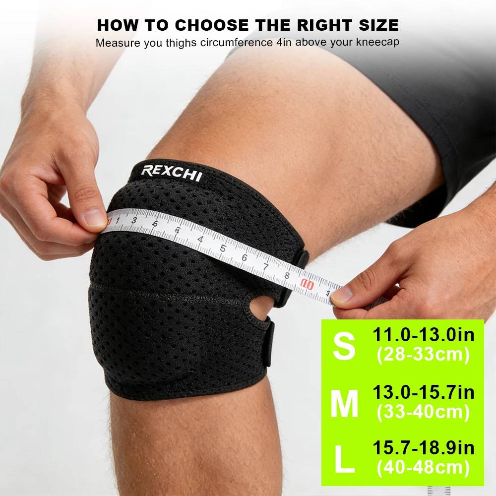 1Pcs Breathable Elastic Knee Sleeve Anti-slip Sponge Knee Support Brace Protective Pad Wrap for Men Women Outdoor Sports Fitness