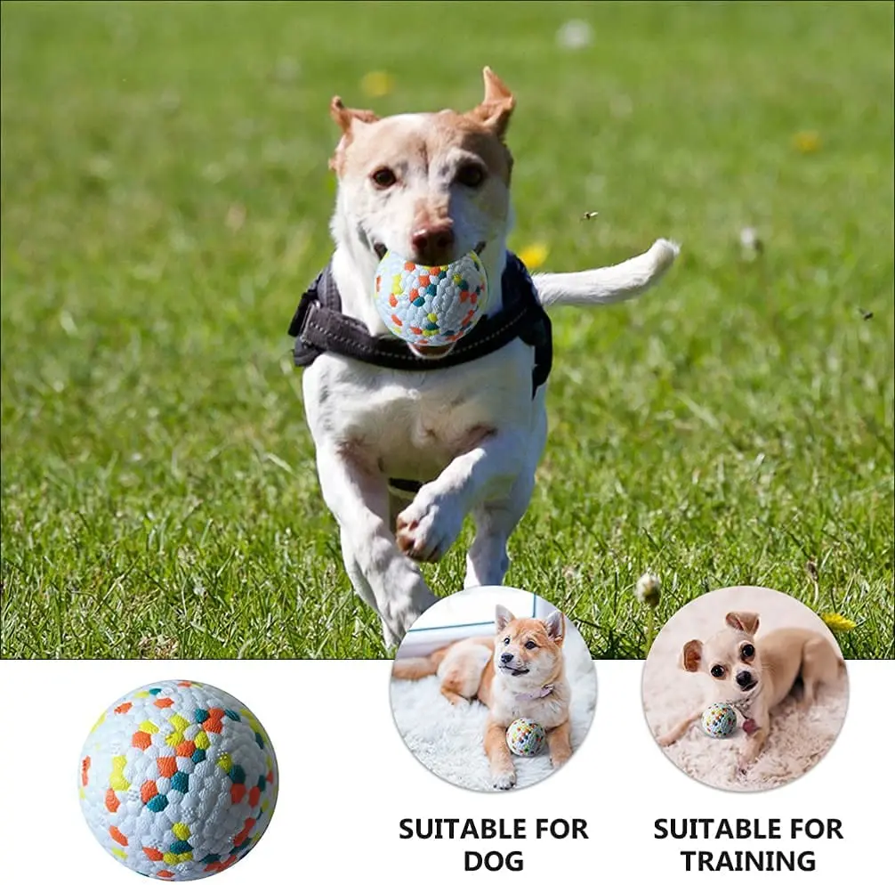 

Dog Bite Ball Durable Resistant High Elasticity Interactive Dog Toys Balls Dog Chew Toy for Large Dogs, Medium & Small Dogs