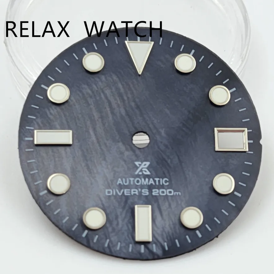 日本の自動ムーブメント,発光素材,3つのロッククラウン,緑色,28.5mm