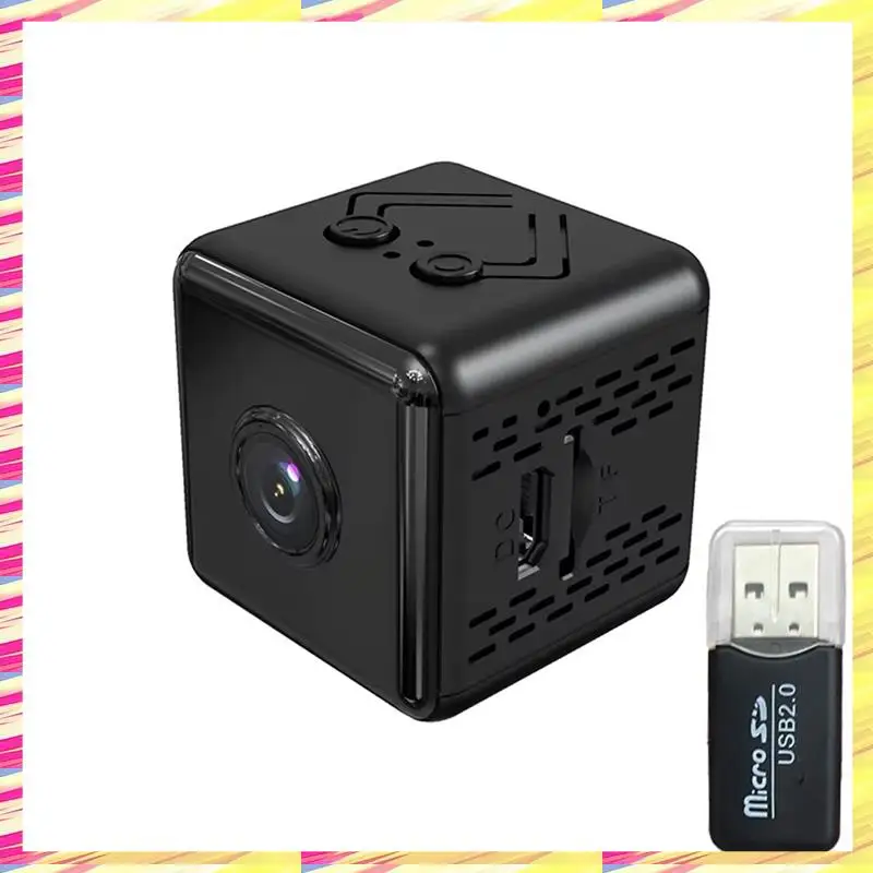 كاميرا ABJJ X6D مربعة صغيرة عالية الدقة 2.4 جيجا هرتز واي فاي نظام أمان المنزل معدات ذكية كاميرا مراقبة للرؤية الليلية بالأشعة تحت الحمراء