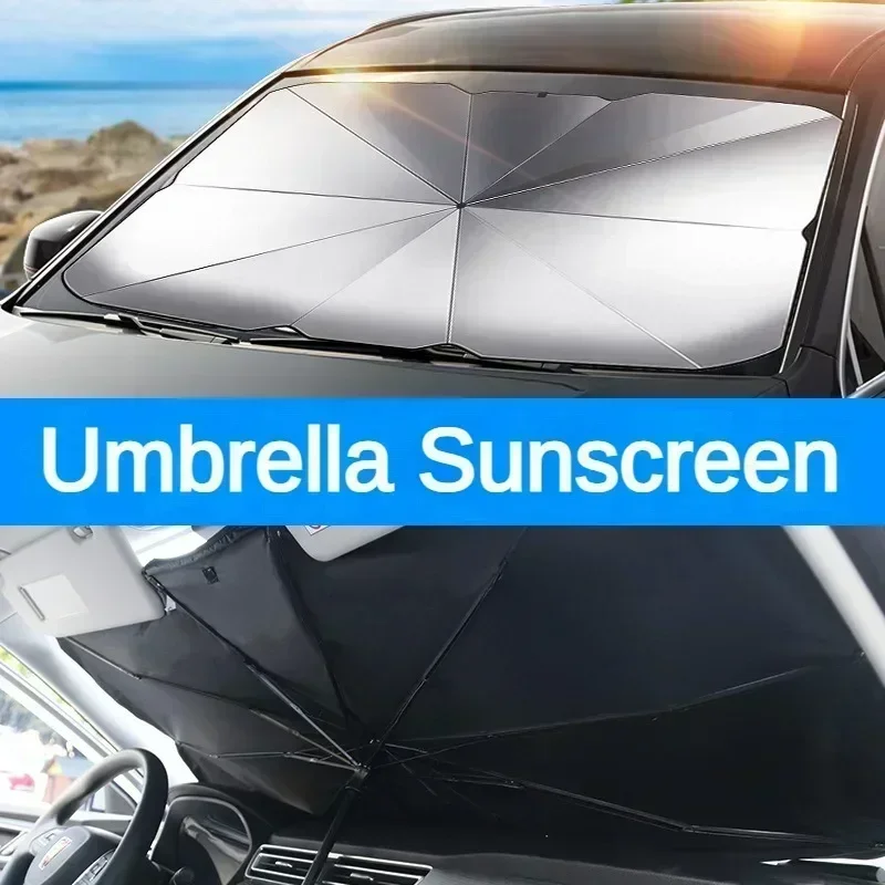 Car Sunshade Car Front Windshield Visor Retractable Easy to Store Portable Sun Protection Heat Insulation Block
