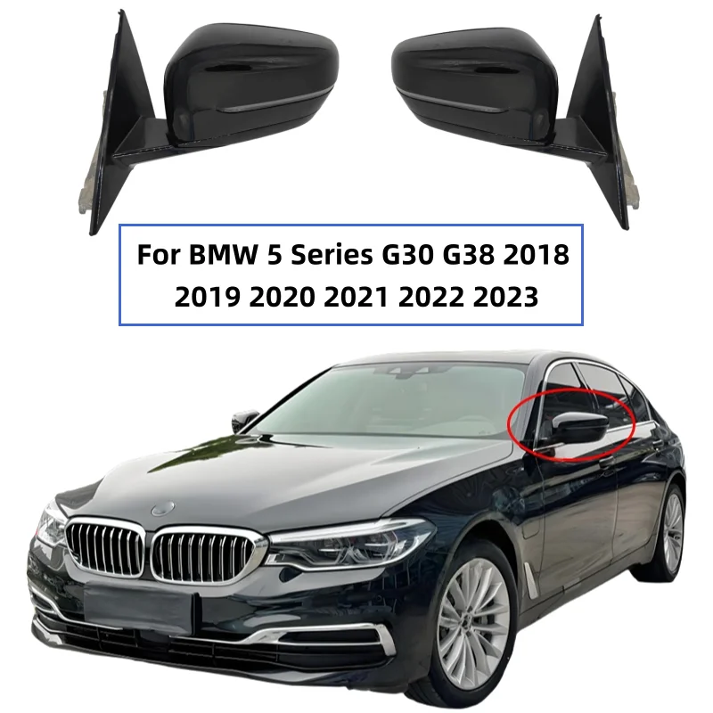 

For BMW 5 Series G30 G38 2018 2019 2020 2021 2022 2023 Auto Heated 5 pin Rear Mirror Assembly Left or Right