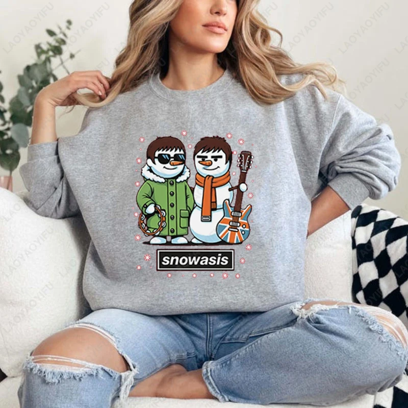 

Snowasis Christmas Jumper Funny Xmas Music Band Spoof Sweatshirt New Year Xmas Festival Gift Long Sleeve Tops Men Women Hoodie