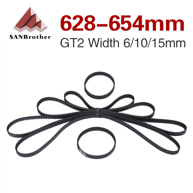 

GT2 Closed Loop Timing Belt Rubber 6/10mm 628 630 632 634 636 638 640 642 644 646 648 650 652 654mm Synchronous 3D Printer Parts