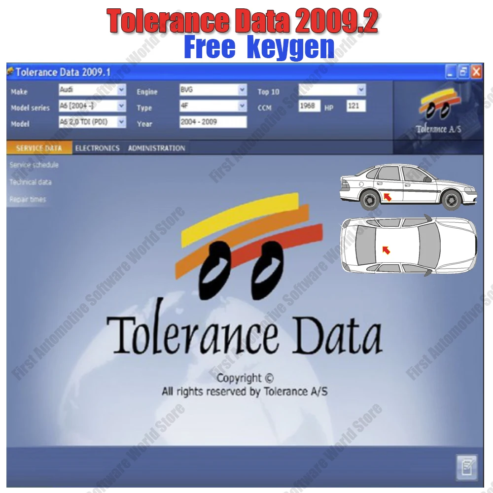 2024 cars accessories Hot Software Tolerance Data 2009.2 Auto Repair Data with Free Keygen Unlimited Installation send by link