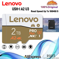 Lenovo 1TB Original A2 V30 U3 Video High Speed Flash Card 128GB 512GB 2TB Micro TF/SD Card 100MB/s Memory Card for Phone Tablet