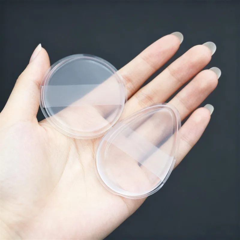 5,5 cm zachte siliconengel cosmetische bladerdeegspons voor gezicht Foundation BB Cream Geen poeder eten - Poederdonsgereedschap voor make-uptoepassing